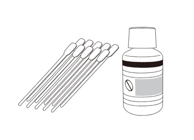 KIT, CLEANING BOTTLE  IJ-CL 100ML WITH SWABS